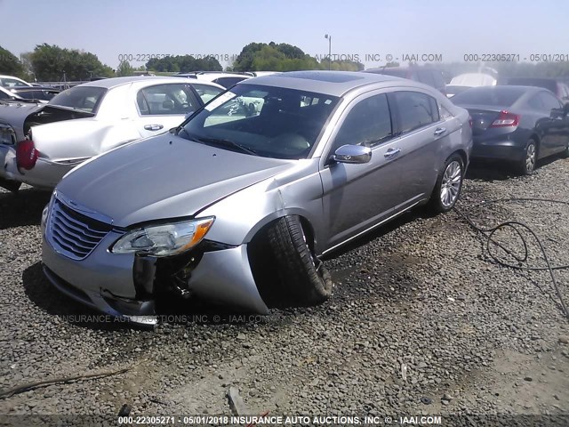 1C3CCBCG2DN515653 - 2013 CHRYSLER 200 LIMITED GRAY photo 2