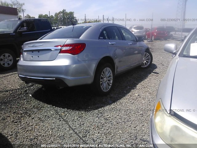 1C3CCBCG2DN515653 - 2013 CHRYSLER 200 LIMITED GRAY photo 4
