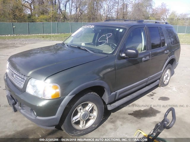 1FMZU73K63UA36513 - 2003 FORD EXPLORER XLT/XLT SPORT/NBX GREEN photo 2