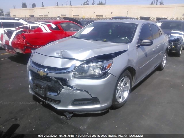 1G11A5SLXFU121117 - 2015 CHEVROLET MALIBU LS 银色 照片 2