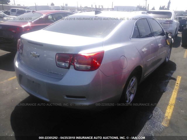 1G11A5SLXFU121117 - 2015 CHEVROLET MALIBU LS 银色 照片 4