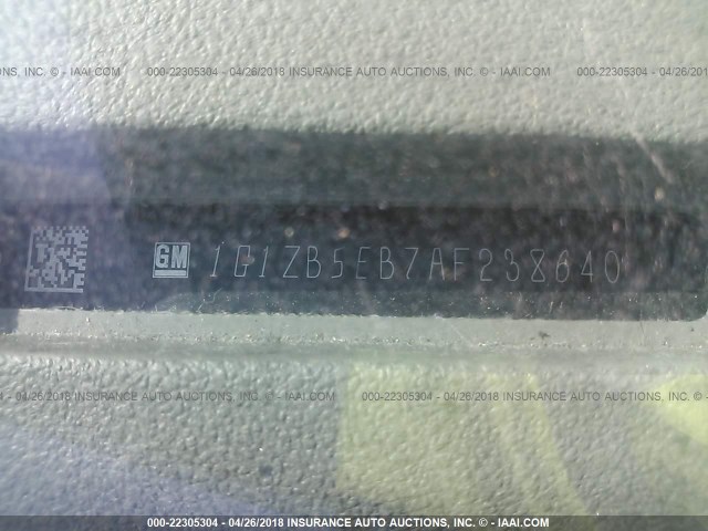 1G1ZB5EB7AF238640 - 2010 CHEVROLET MALIBU LS 灰色 照片 9