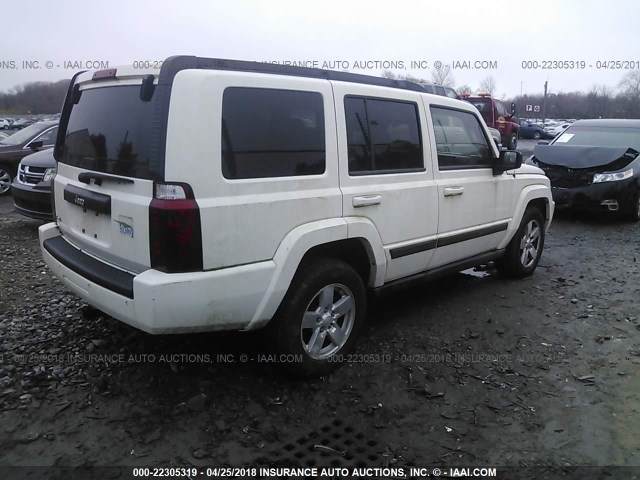 1J8HG48K57C560092 - 2007 JEEP COMMANDER WHITE photo 4