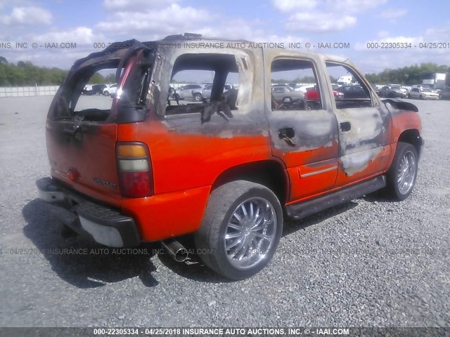 1GNEC13Z44J138824 - 2004 CHEVROLET TAHOE C1500 ORANGE photo 4