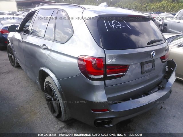 5UXKR0C50E0K51421 - 2014 BMW X5 XDRIVE35I GRAY photo 3