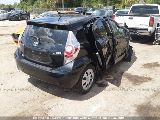 JTDKDTB36C1523785 - 2012 TOYOTA PRIUS C BLACK photo 4