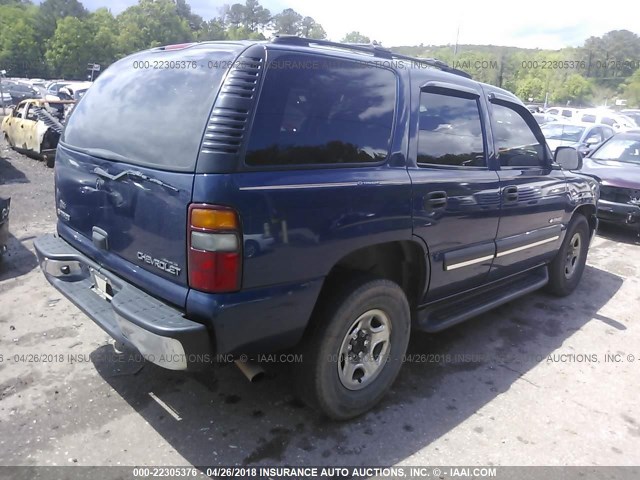 1GNEC13Z63J275388 - 2003 CHEVROLET TAHOE C1500 Dark Blue photo 4