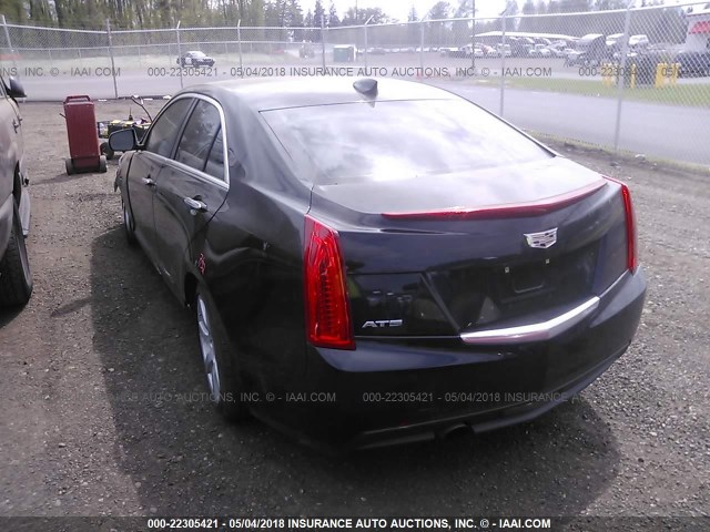 1G6AA5RA7F0107147 - 2015 CADILLAC ATS BLACK photo 3