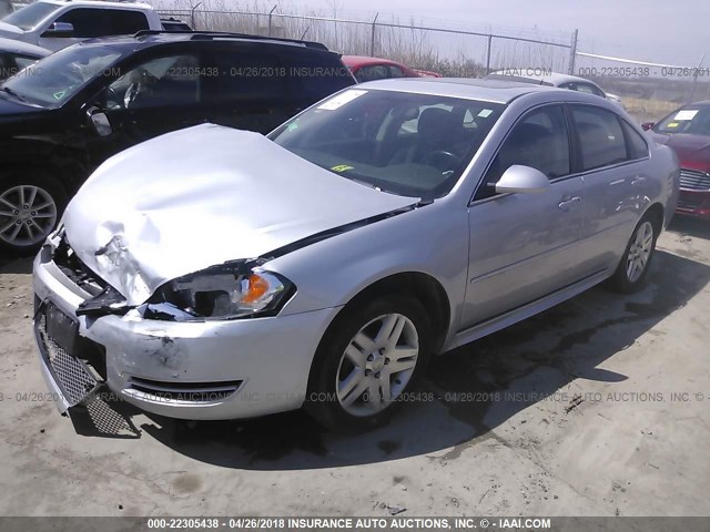 2G1WG5E31C1283726 - 2012 CHEVROLET IMPALA LT SILVER photo 2