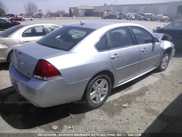 2G1WG5E31C1283726 - 2012 CHEVROLET IMPALA LT SILVER photo 4