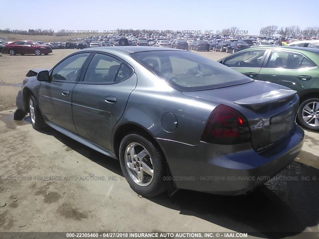 2G2WS522741375544 - 2004 PONTIAC GRAND PRIX GT2 GRAY photo 3