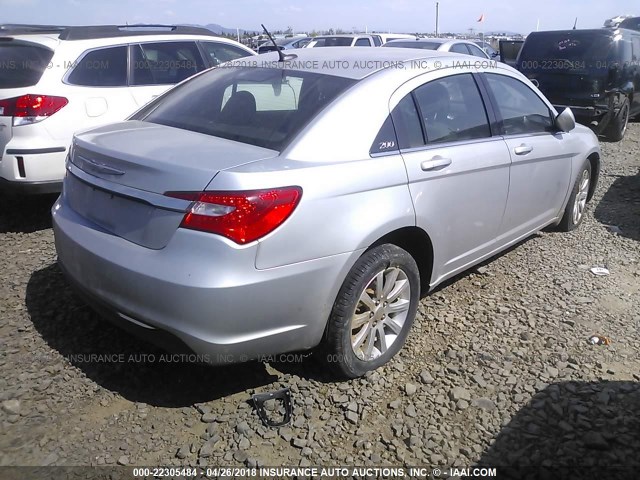 1C3CCBBB7CN127080 - 2012 CHRYSLER 200 TOURING SILVER photo 4