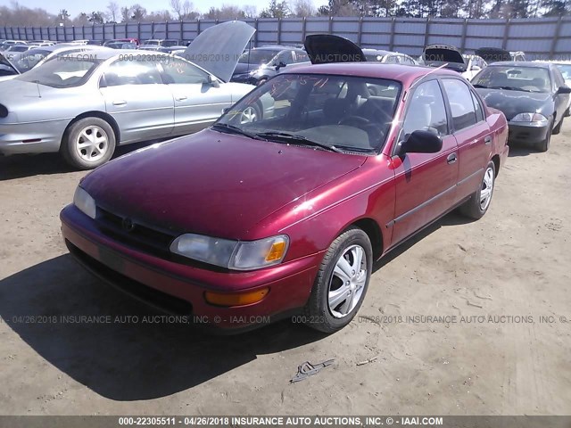 2T1AE09B1SC132350 - 1995 TOYOTA COROLLA LE/DX RED photo 2