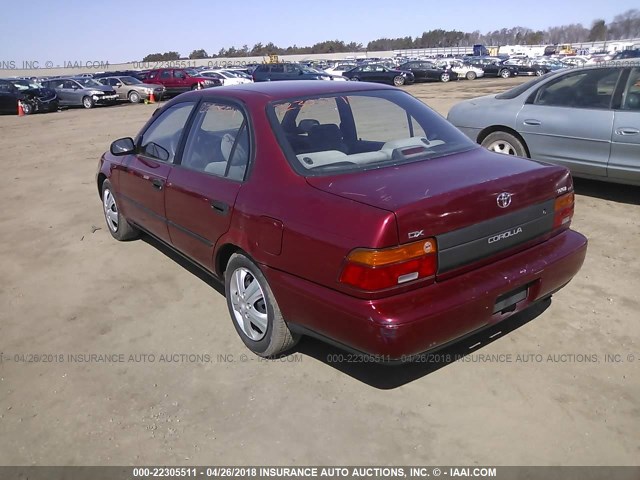 2T1AE09B1SC132350 - 1995 TOYOTA COROLLA LE/DX წითელი ფოტო 3