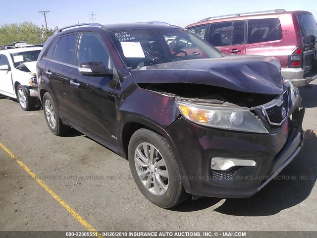 5XYKWDA20BG117010 - 2011 KIA SORENTO SX MAROON photo 1