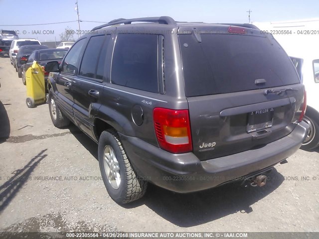 1J4GW58N6YC292798 - 2000 JEEP GRAND CHEROKEE LIMITED BROWN photo 3