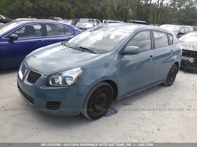 5Y2SP67859Z424415 - 2009 PONTIAC VIBE BLUE photo 2