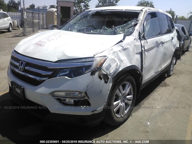 5FNYF5H1XHB041843 - 2017 HONDA PILOT LX WHITE photo 2