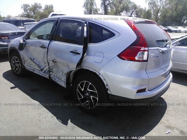 2HKRM3H44GH546771 - 2016 HONDA CR-V SE SILVER photo 3