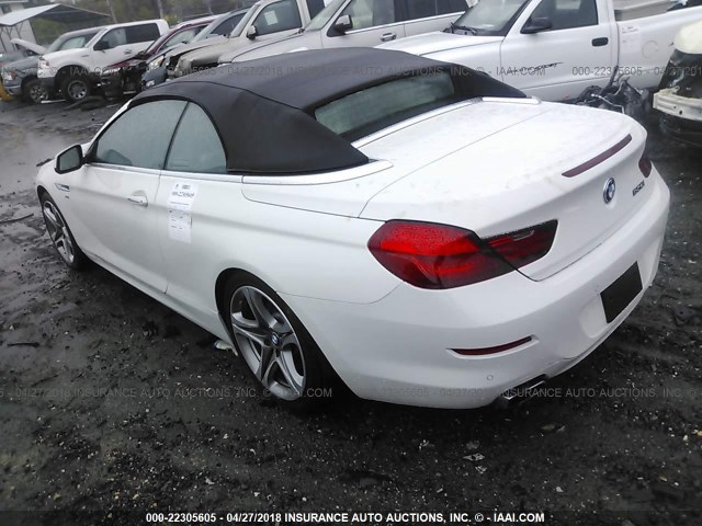 WBALZ5C54CDX64466 - 2012 BMW 650 XI WHITE photo 3