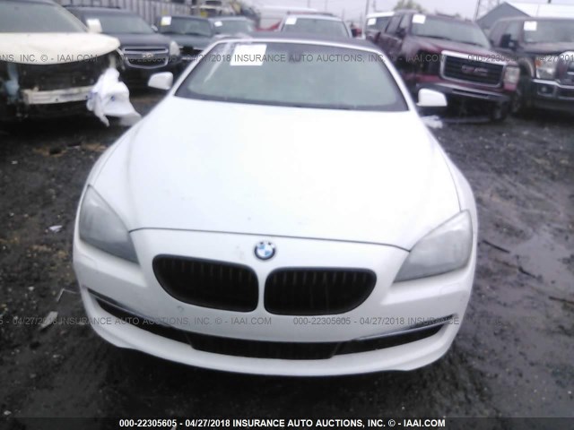 WBALZ5C54CDX64466 - 2012 BMW 650 XI WHITE photo 6