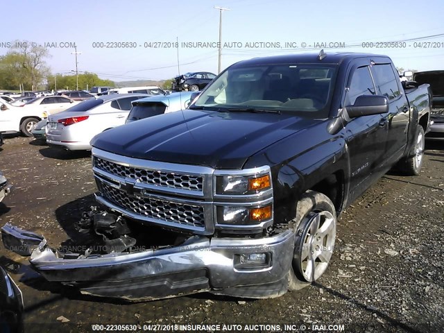 3GCPCREC5FG381586 - 2015 CHEVROLET SILVERADO C1500 LT BLACK photo 2