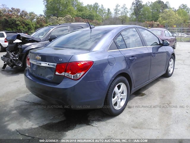 1G1PC5SB3D7307587 - 2013 CHEVROLET CRUZE LT BLUE photo 4