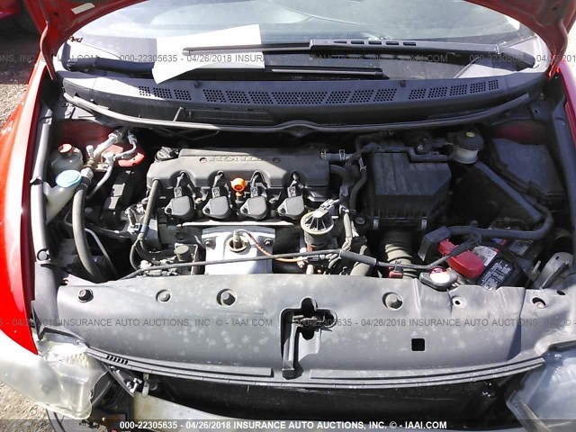 2HGFG12929H531508 - 2009 HONDA CIVIC EXL RED photo 10