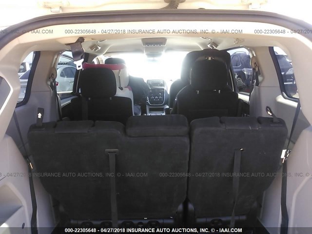 2C4RDGCG9CR112321 - 2012 DODGE GRAND CARAVAN SXT WHITE photo 8