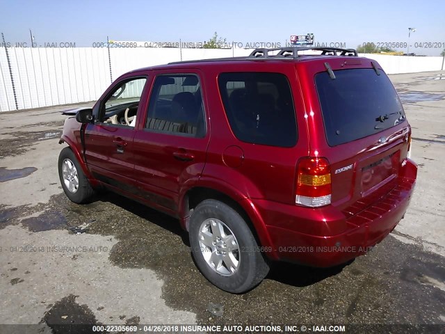 1FMCU04156KB78578 - 2006 FORD ESCAPE LIMITED RED photo 3
