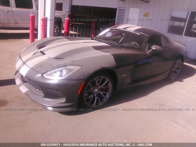 1C3ADEBZ6EV100538 - 2014 DODGE VIPER GTS BLACK photo 2