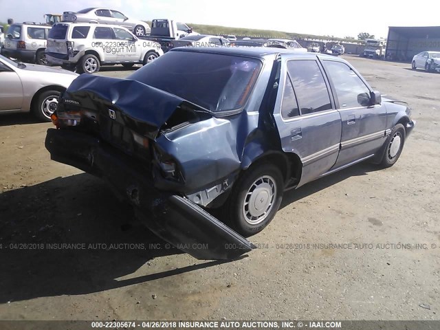 JHMCA5644JC108931 - 1988 HONDA ACCORD LXI BLUE photo 4