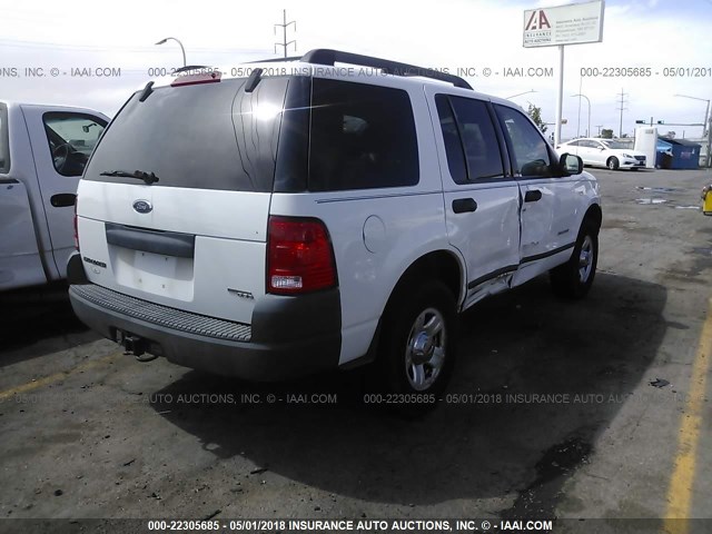 1FMDU72K35ZA66005 - 2005 FORD EXPLORER XLS/XLS SPORT WHITE photo 4