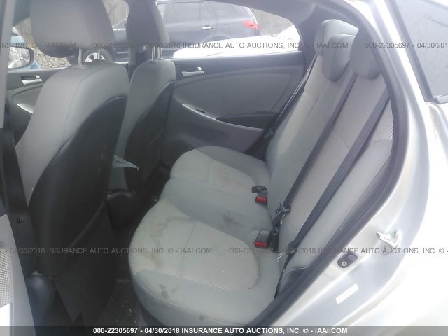 KMHCT4AE0CU249879 - 2012 HYUNDAI ACCENT GLS/GS SILVER photo 8