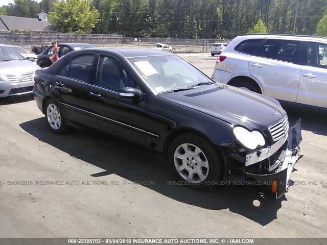 WDBRF81J15F709891 - 2005 MERCEDES-BENZ C 240 4MATIC BLACK photo 1