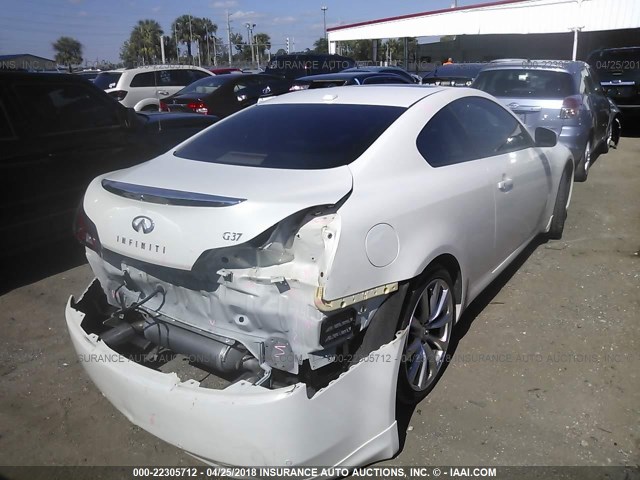 JN1CV6EK4AM104810 - 2010 INFINITI G37 SPORT WHITE photo 4