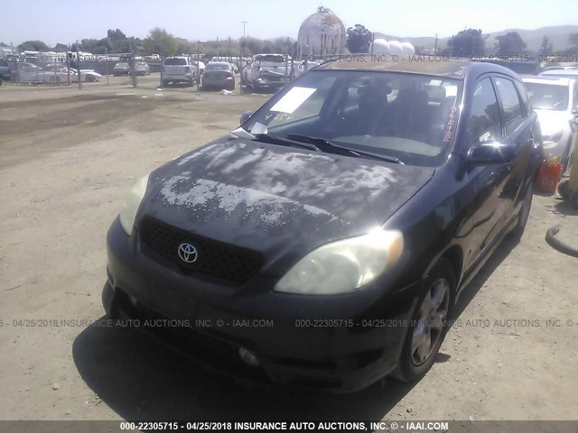 2T1KR32E03C110470 - 2003 TOYOTA COROLLA MATRIX XR BLACK photo 2