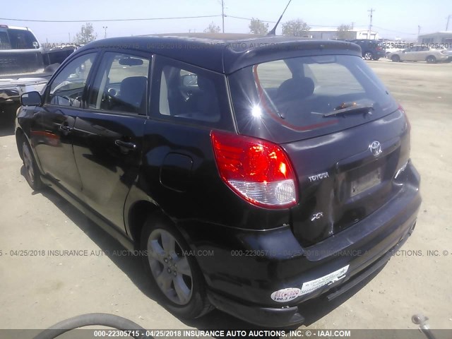 2T1KR32E03C110470 - 2003 TOYOTA COROLLA MATRIX XR BLACK photo 3