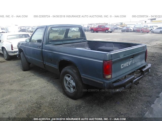 1GCCT14Z5P8121721 - 1993 CHEVROLET S TRUCK S10 GREEN photo 3