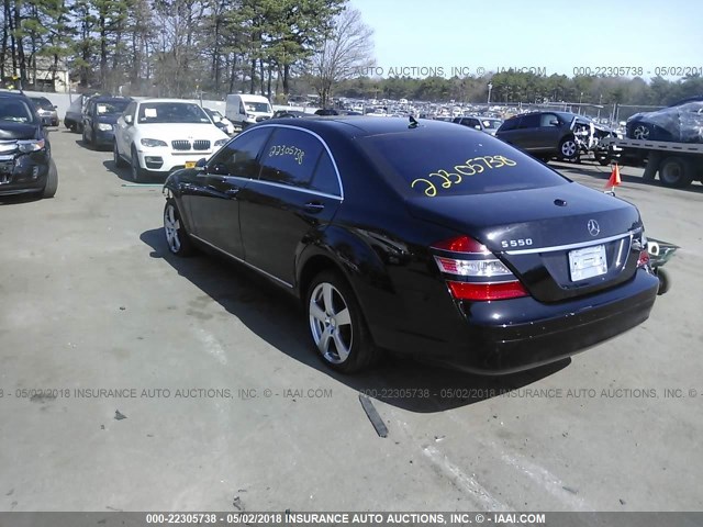 WDDNG71X77A082938 - 2007 MERCEDES-BENZ S 550 BLACK photo 3