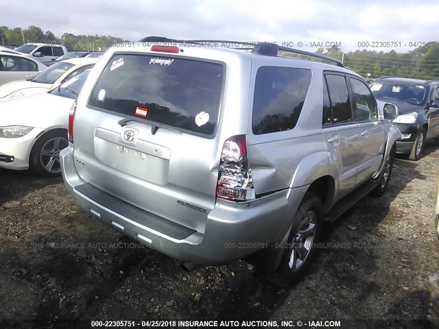 JTEZU17R178079644 - 2007 TOYOTA 4RUNNER LIMITED SILVER photo 4