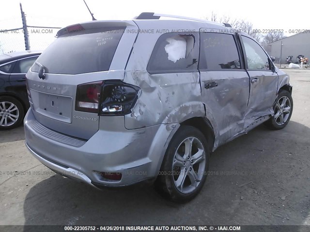 3C4PDCGBXHT614564 - 2017 DODGE JOURNEY CROSSROAD SILVER photo 4