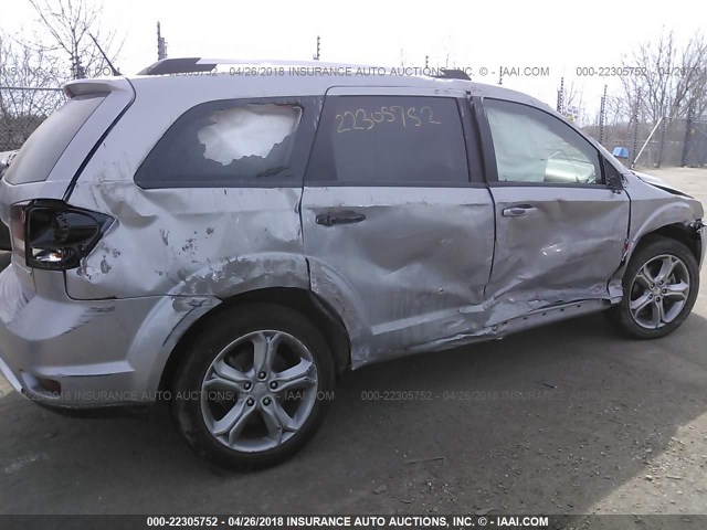 3C4PDCGBXHT614564 - 2017 DODGE JOURNEY CROSSROAD SILVER photo 6