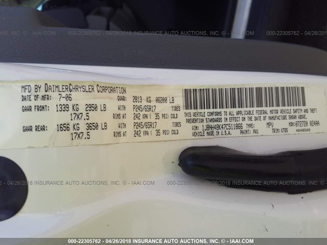 1J8HH48K47C511866 - 2007 JEEP COMMANDER Ağ foto 9