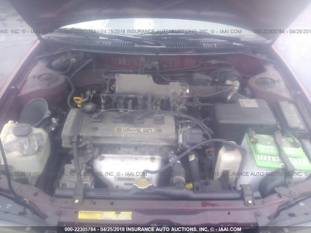 1NXAE09B6RZ198630 - 1994 TOYOTA COROLLA LE/DX მუქწითელი ფოტო 10