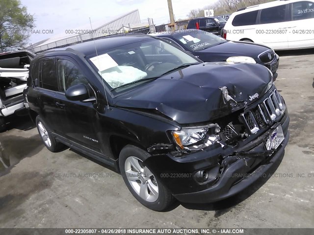 1C4NJDBB4CD517792 - 2012 JEEP COMPASS SPORT BLACK photo 1