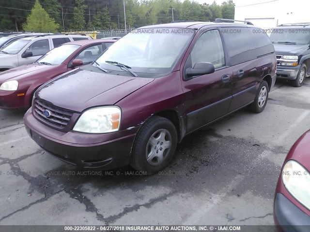 2FMZA51626BA58375 - 2006 FORD FREESTAR SE BURGUNDY photo 2