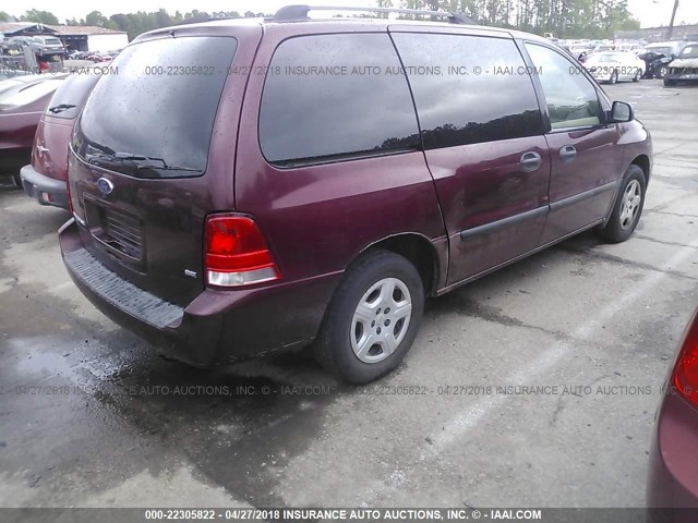 2FMZA51626BA58375 - 2006 FORD FREESTAR SE BURGUNDY photo 4