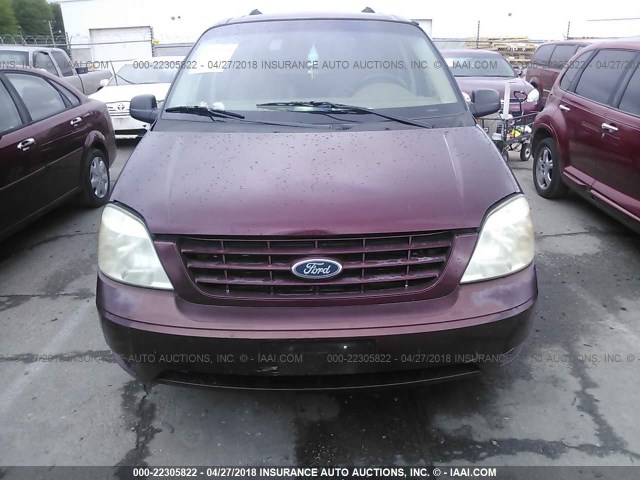 2FMZA51626BA58375 - 2006 FORD FREESTAR SE BURGUNDY photo 6