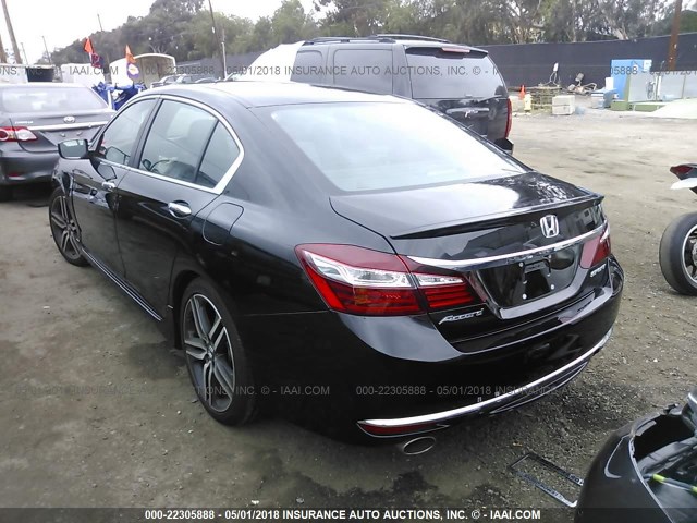 1HGCR2F5XHA263914 - 2017 HONDA ACCORD SPORT BLACK photo 3